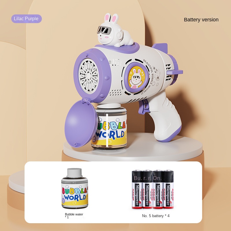 Bubble Gun Space Astronaut Toy Fully Automatic Gatling Electric Bubble Blowing Machine Internet Celebrity Children’s Toy