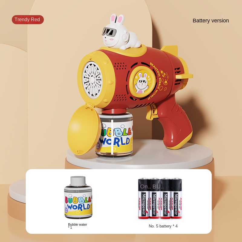 Bubble Gun Space Astronaut Toy Fully Automatic Gatling Electric Bubble Blowing Machine Internet Celebrity Children’s Toy