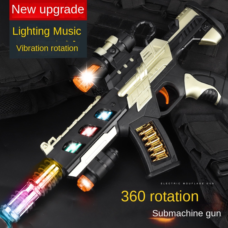 Street Stall Toy Supply Children Electric Toy Gun Music Sound and Light Pistol Luminous Night Market Wholesale Best Sellers