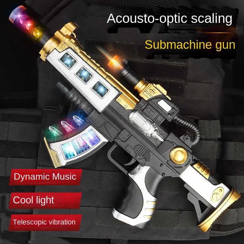 Street Stall Toy Supply Children Electric Toy Gun Music Sound and Light Pistol Luminous Night Market Wholesale Best Sellers