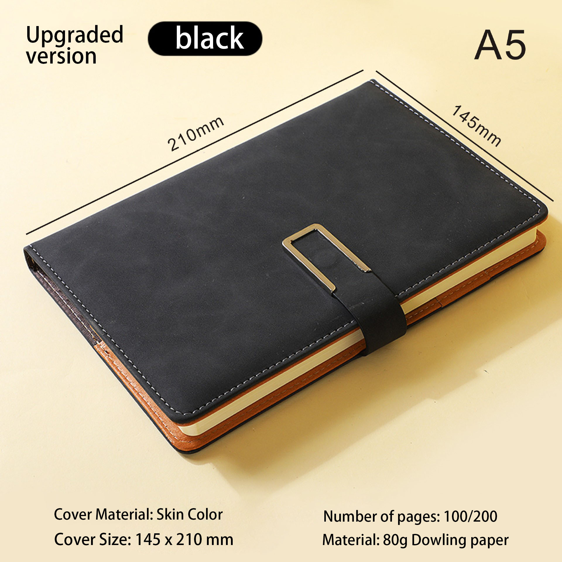 Book high-value business office A5 notebook custom logo hand book soft leather B5 wholesale notepad