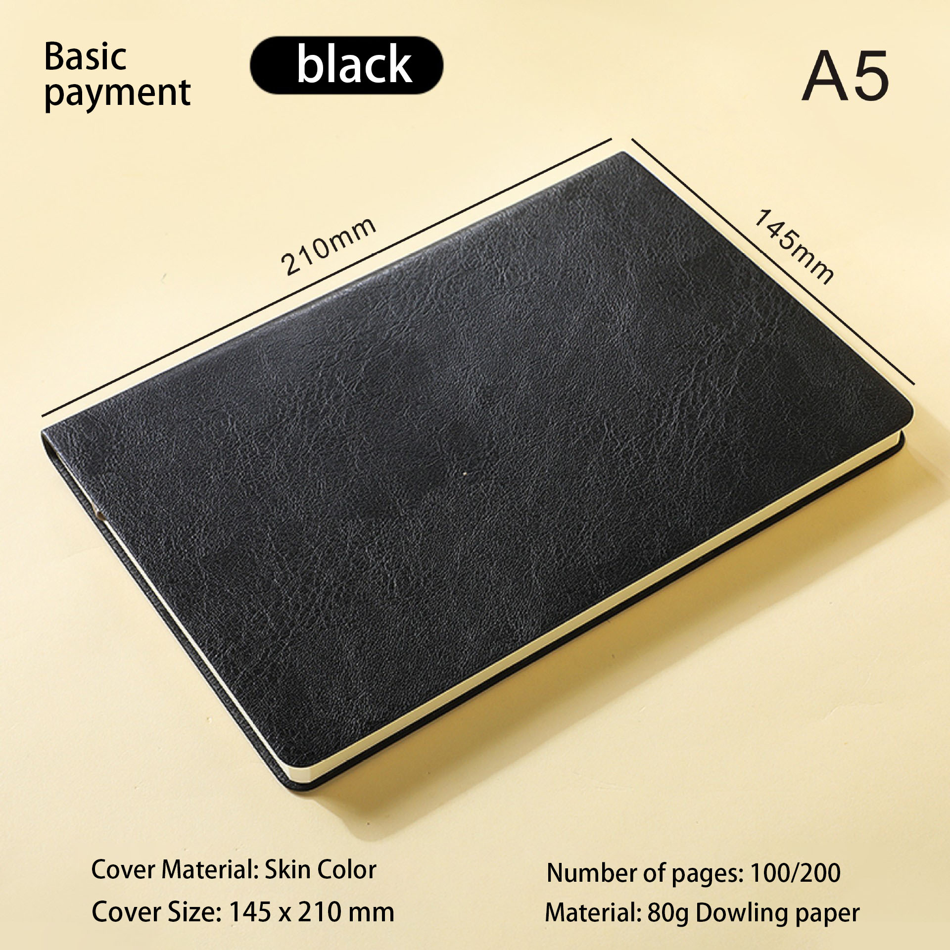 Book high-value business office A5 notebook custom logo hand book soft leather B5 wholesale notepad