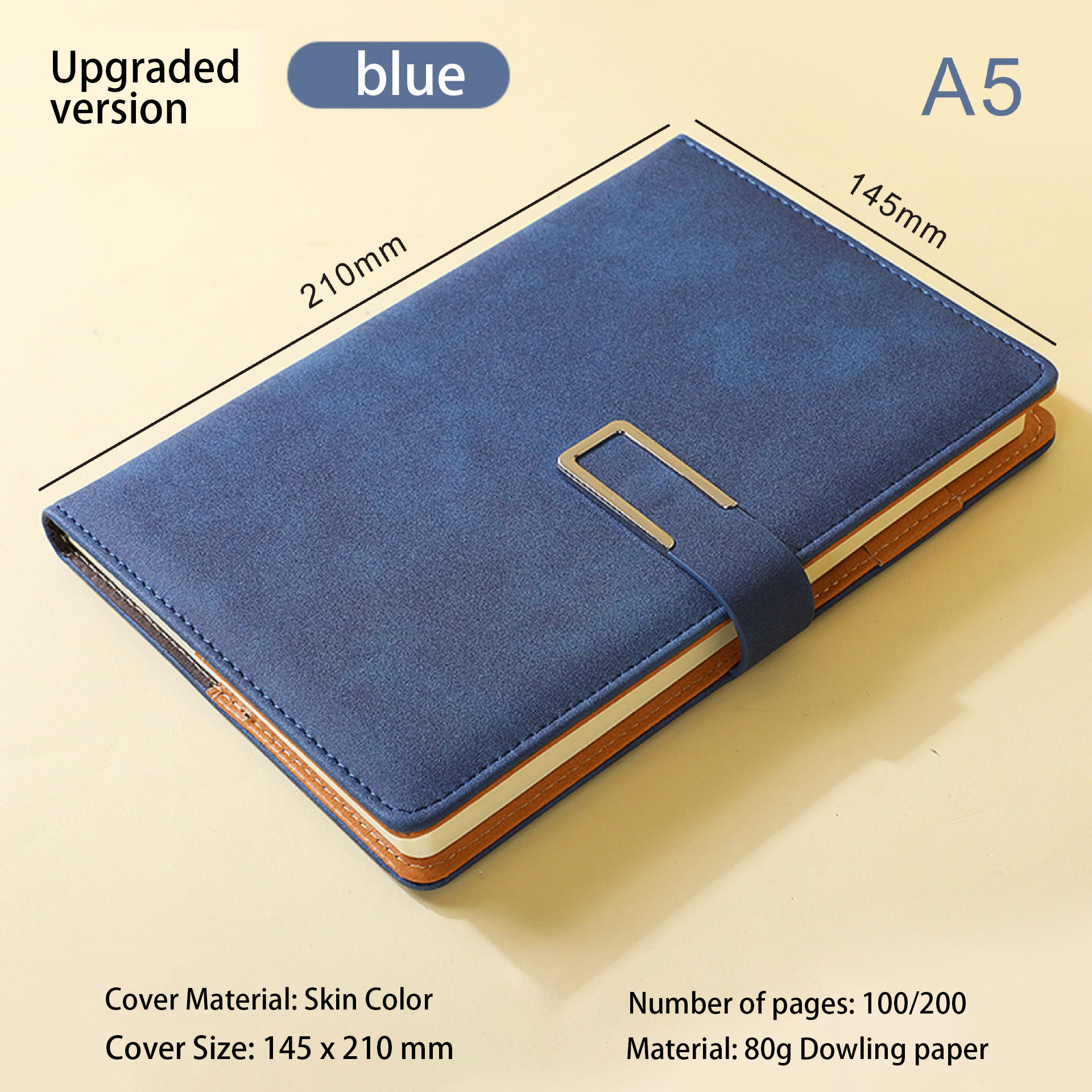 Book high-value business office A5 notebook custom logo hand book soft leather B5 wholesale notepad