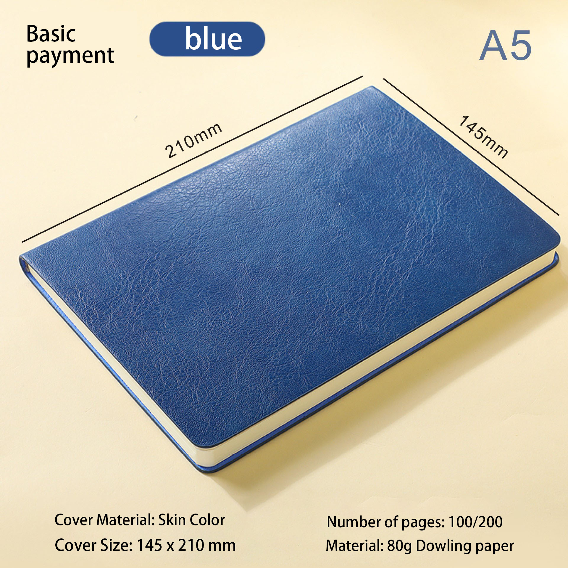 Book high-value business office A5 notebook custom logo hand book soft leather B5 wholesale notepad