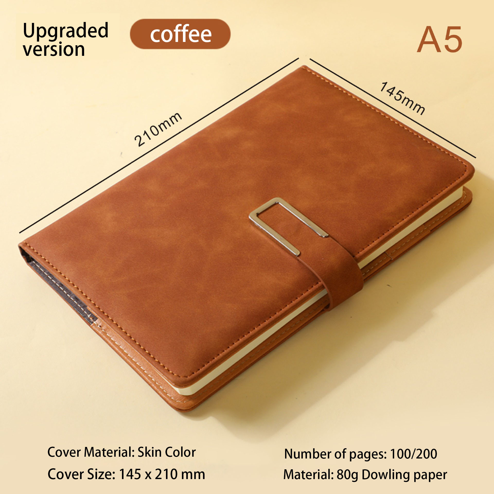 Book high-value business office A5 notebook custom logo hand book soft leather B5 wholesale notepad