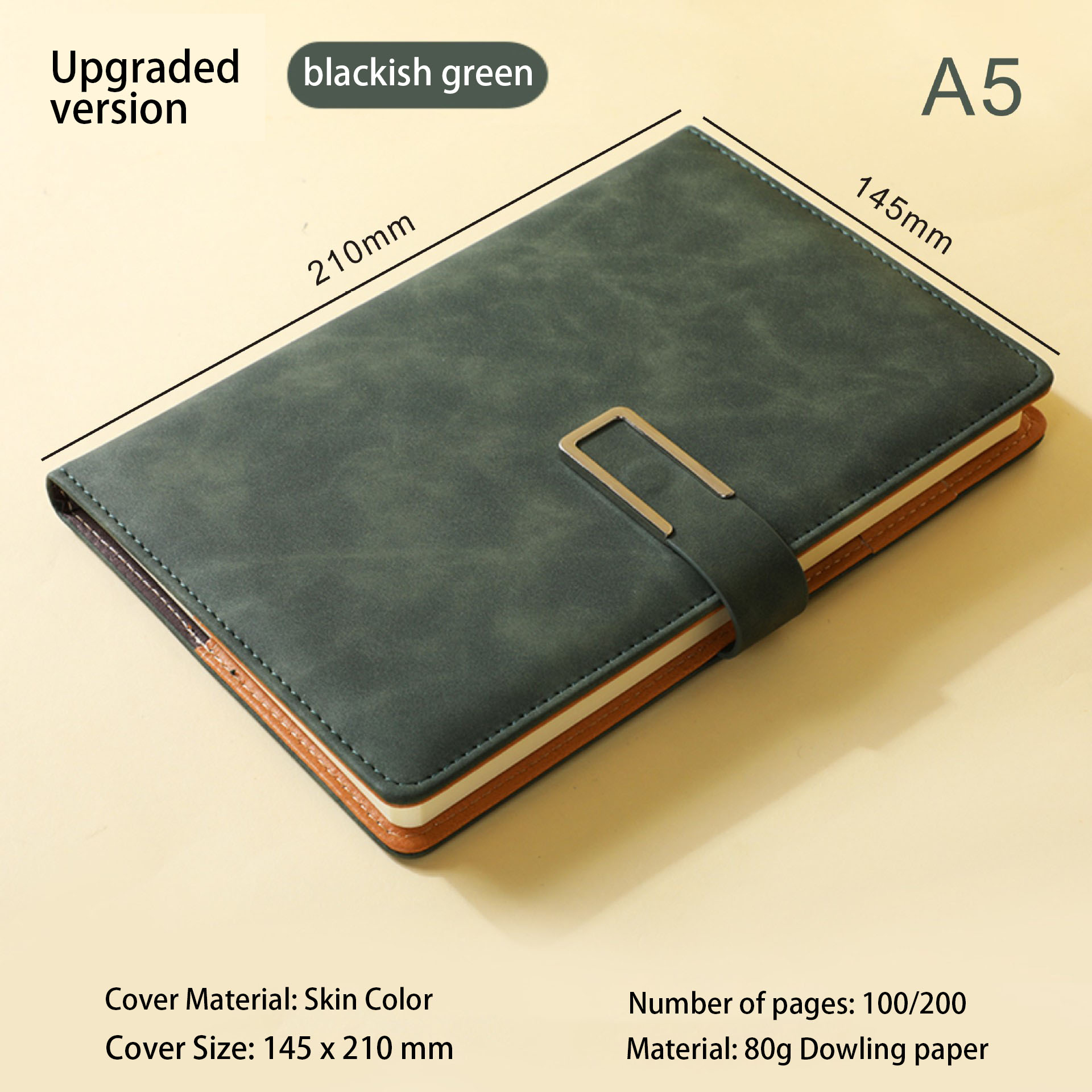 Book high-value business office A5 notebook custom logo hand book soft leather B5 wholesale notepad