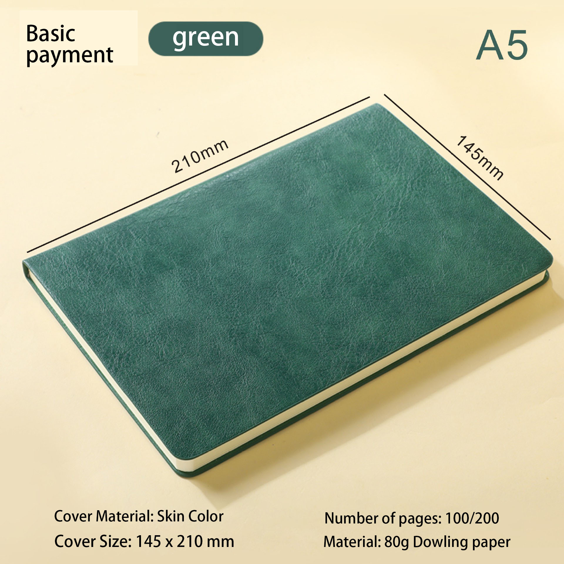 Book high-value business office A5 notebook custom logo hand book soft leather B5 wholesale notepad