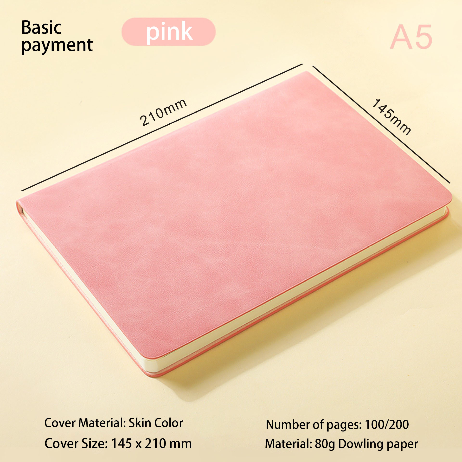 Book high-value business office A5 notebook custom logo hand book soft leather B5 wholesale notepad