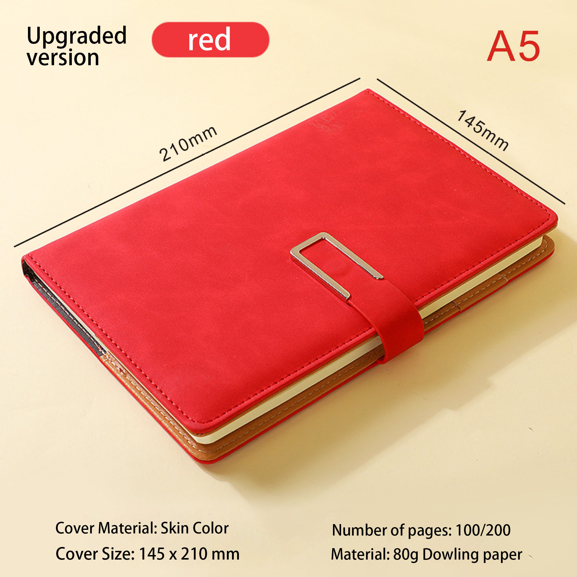 Book high-value business office A5 notebook custom logo hand book soft leather B5 wholesale notepad