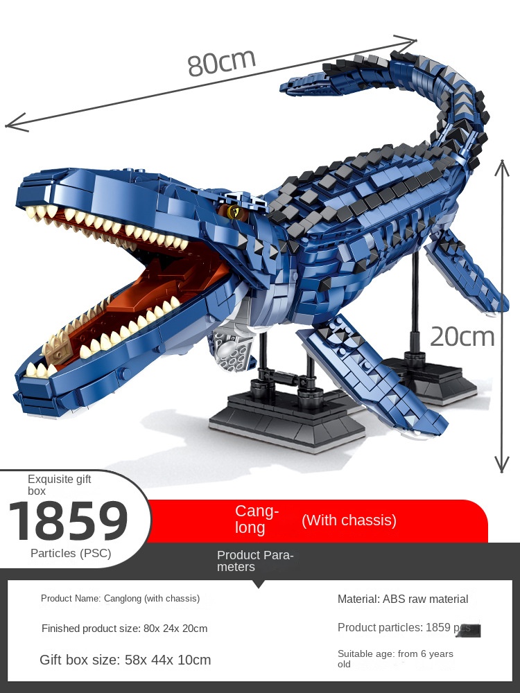 Large Dinosaur Tyrannosaurus Rex Compatible with Lego Building Blocks Assembling Toys Puzzle Boys Difficult Children’s Gifts