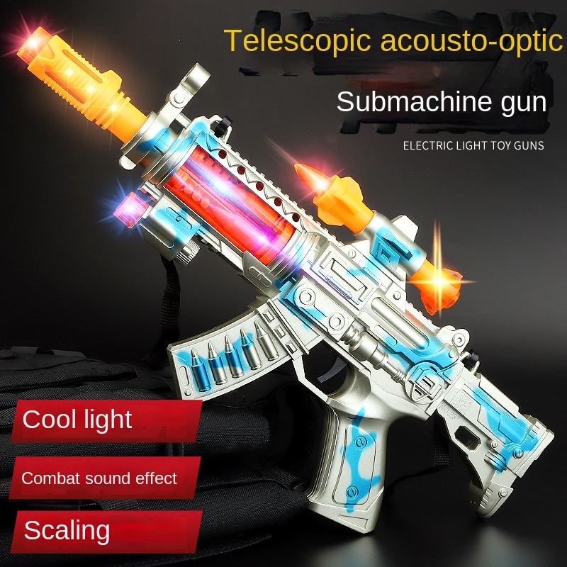 Street Stall Toy Supply Children Electric Toy Gun Music Sound and Light Pistol Luminous Night Market Wholesale Best Sellers
