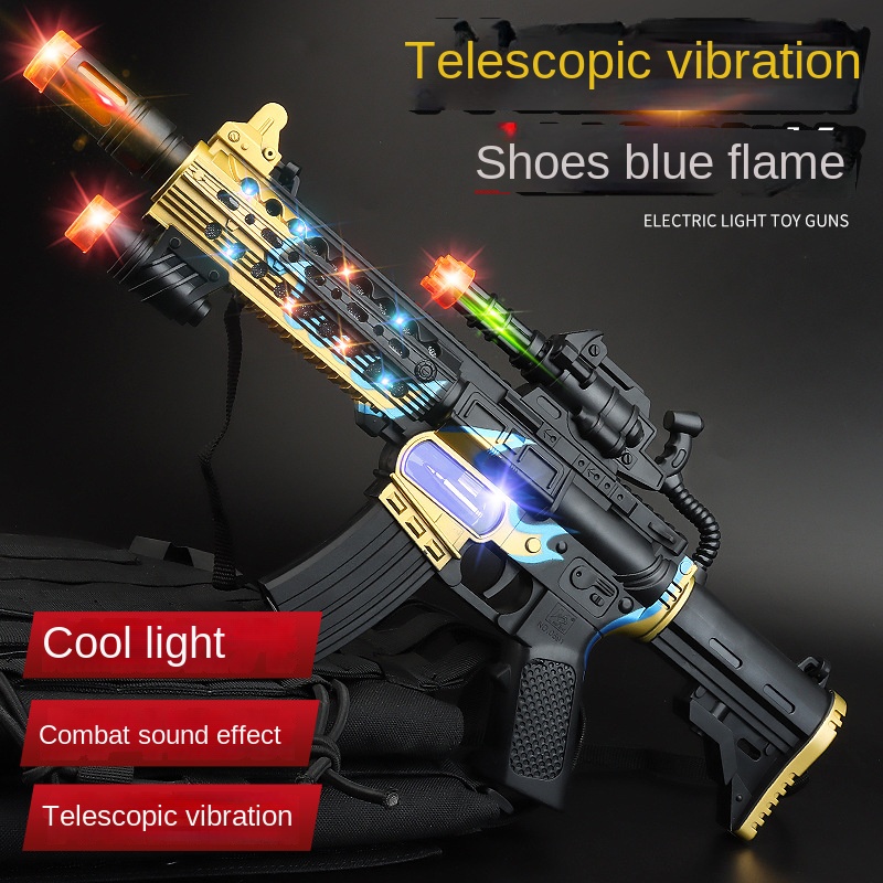 Street Stall Toy Supply Children Electric Toy Gun Music Sound and Light Pistol Luminous Night Market Wholesale Best Sellers