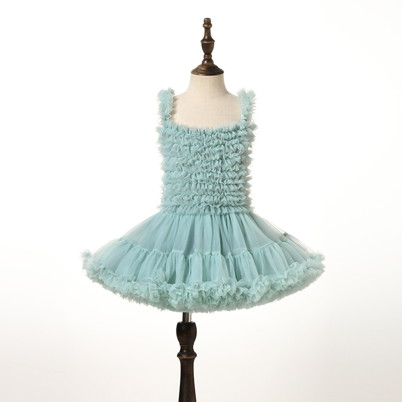 European and American children’s wear sling princess dress birthday gift dress girls princess dress fluffy children’s dress