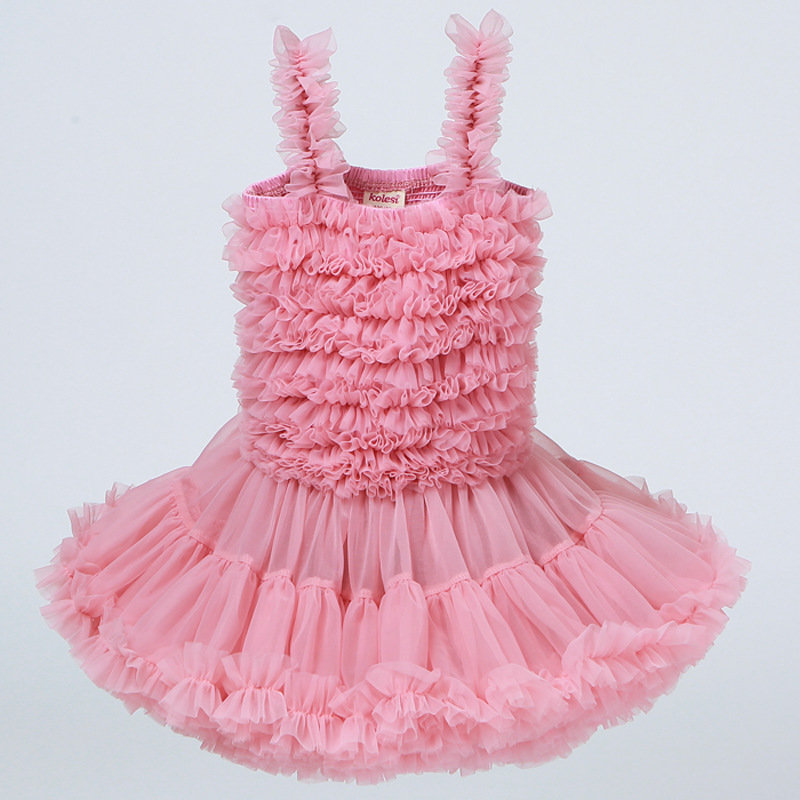 European and American children’s wear sling princess dress birthday gift dress girls princess dress fluffy children’s dress