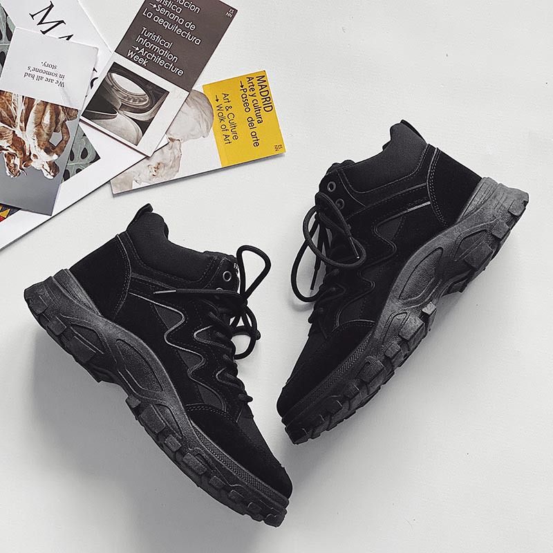 New high-top Martin boots men’s Korean version tooling boots all-match desert boots trendy men’s boots