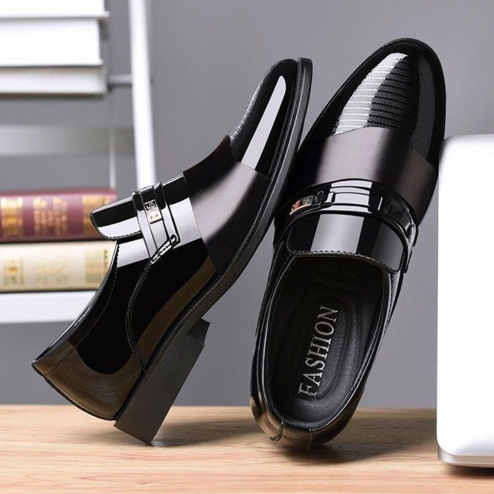 New Men’s Formal Leather Shoes Business Casual Fashion Pointed Toe Slip-On A Generation Casual Shoes