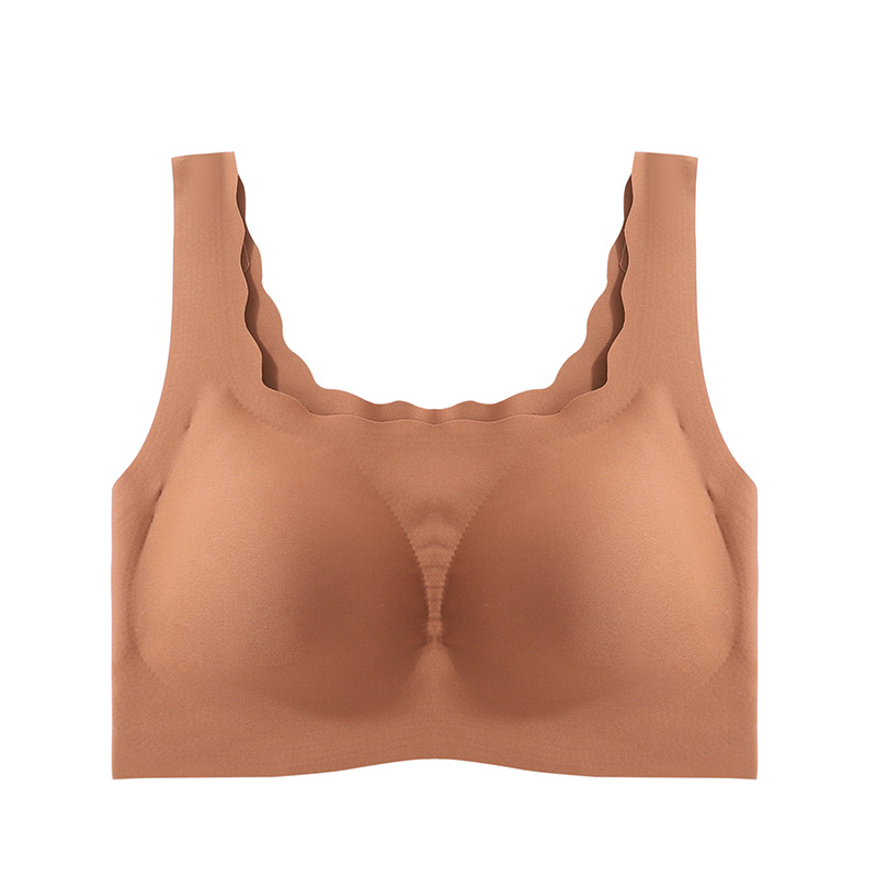 No size one piece small chest French seamless underwear ladies bra bra no steel ring bra