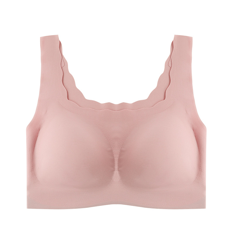 No size one piece small chest French seamless underwear ladies bra bra no steel ring bra