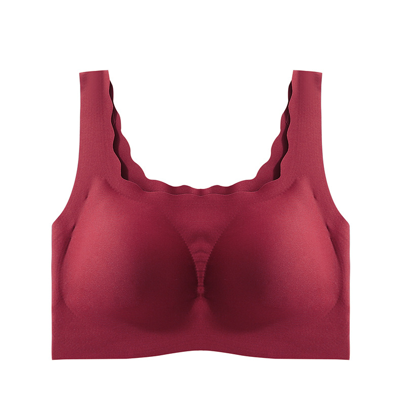 No size one piece small chest French seamless underwear ladies bra bra no steel ring bra
