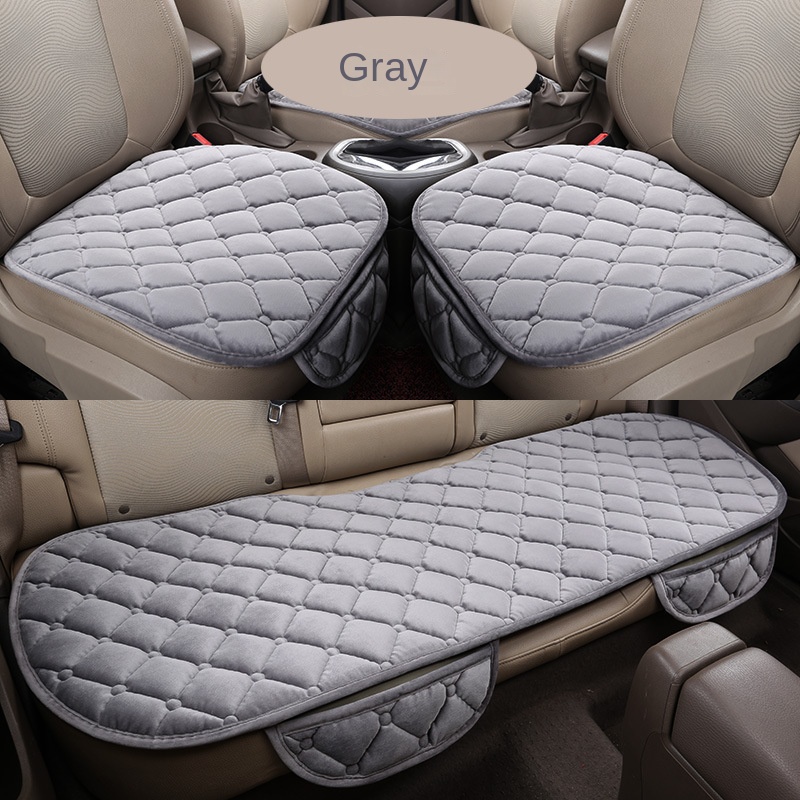 Car supplies new anti-running free tie warm car cushion three-piece set car supplies car cushion three-piece set seat cushion