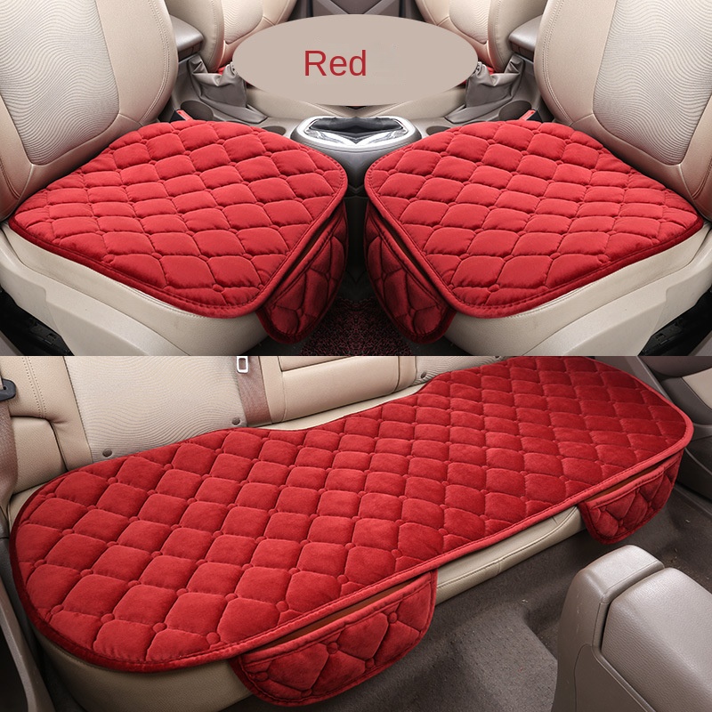 Car supplies new anti-running free tie warm car cushion three-piece set car supplies car cushion three-piece set seat cushion