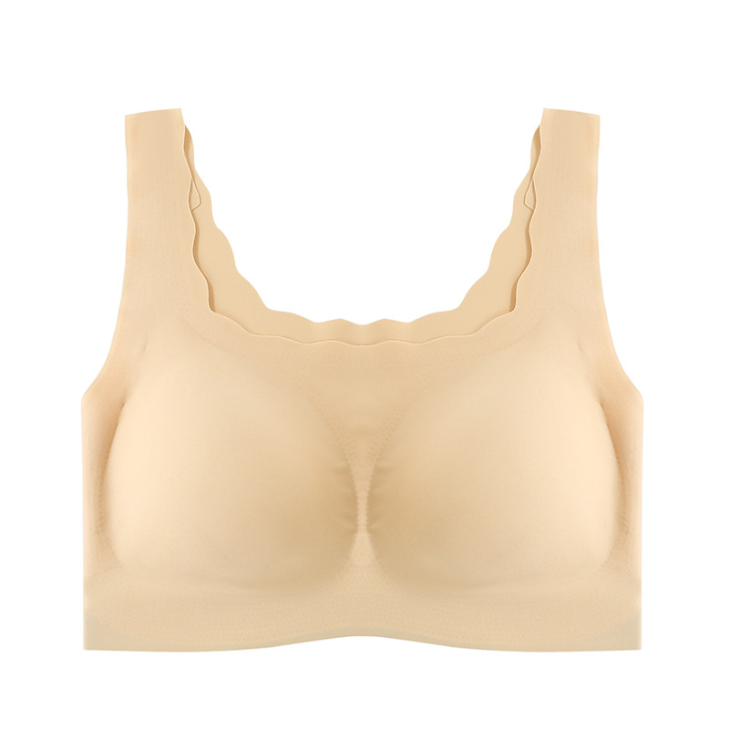 No size one piece small chest French seamless underwear ladies bra bra no steel ring bra