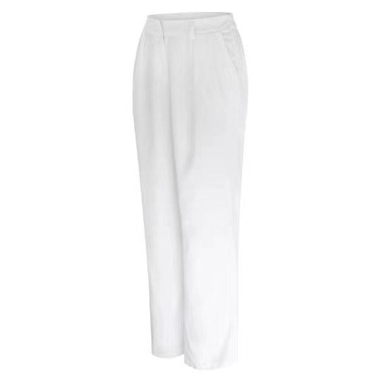 Commuting drape looks thin, solid pockets, high waist, matching belt, wide-leg casual suit pants for women