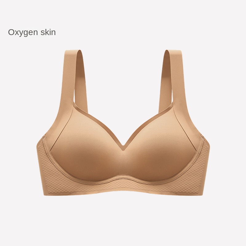 Naked seamless underwear women’s small chest push-up suit latex uu cup no rims closed breast bra set