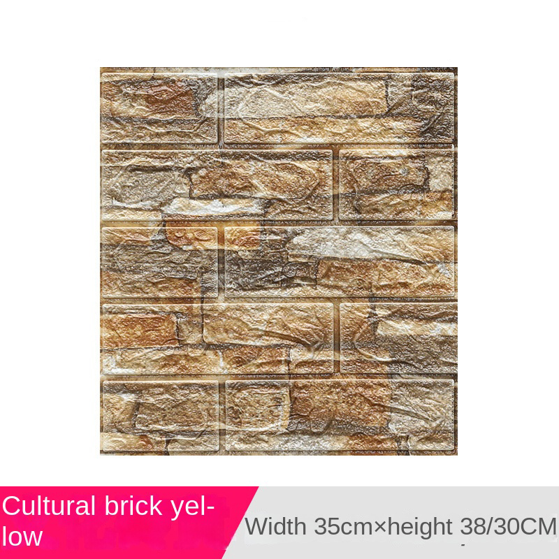 Cross-border 3538cm wall sticker 3d three-dimensional self-adhesive small size waterproof XPE foam wallpaper wall paper spot