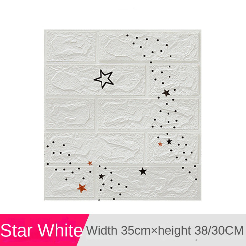 Cross-border 3538cm wall sticker 3d three-dimensional self-adhesive small size waterproof XPE foam wallpaper wall paper spot