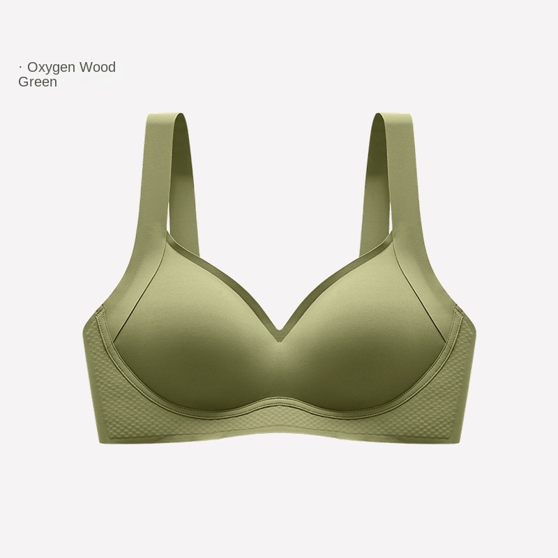 Naked seamless underwear women’s small chest push-up suit latex uu cup no rims closed breast bra set