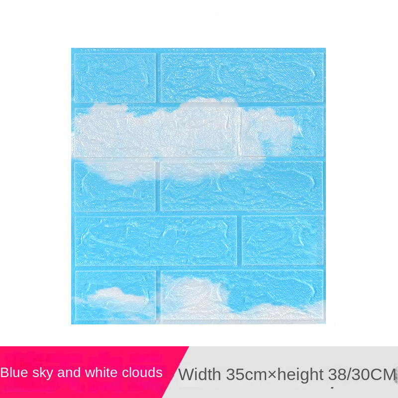 Cross-border 3538cm wall sticker 3d three-dimensional self-adhesive small size waterproof XPE foam wallpaper wall paper spot