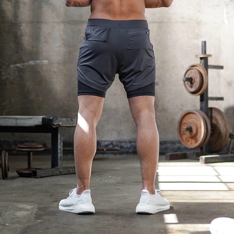 New Men’s Sports Pants Casual Outdoor Breathable Multi Pocket Double Layer Shorts