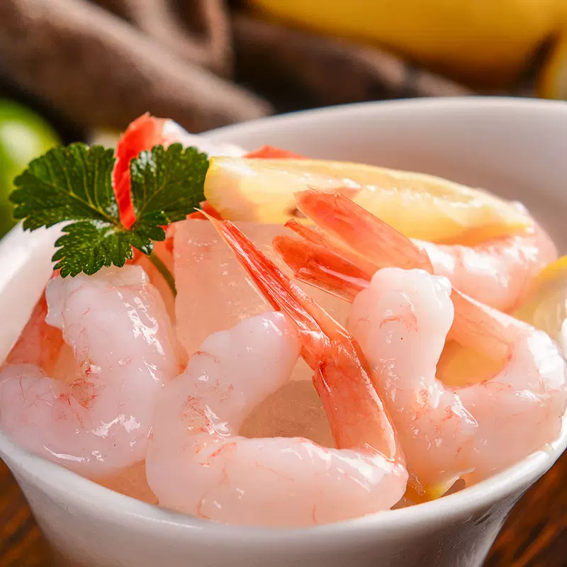 Fresh arctic sweet shrimp sashimi go head shell net red ready-to-eat sweet shrimp Japanese sushi 75g