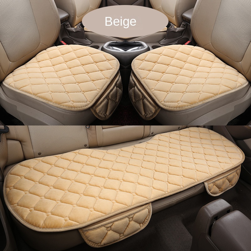 Car supplies new anti-running free tie warm car cushion three-piece set car supplies car cushion three-piece set seat cushion