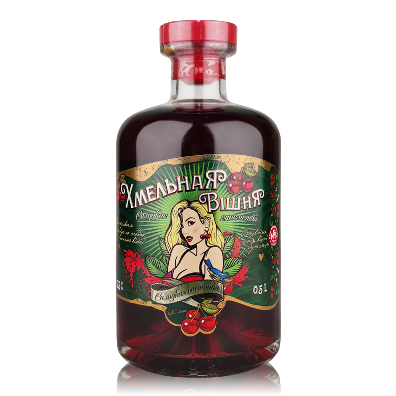 Belarusian foreign wine red lips dream cherry liqueur 17.5%vol500ml prepared wine liqueur