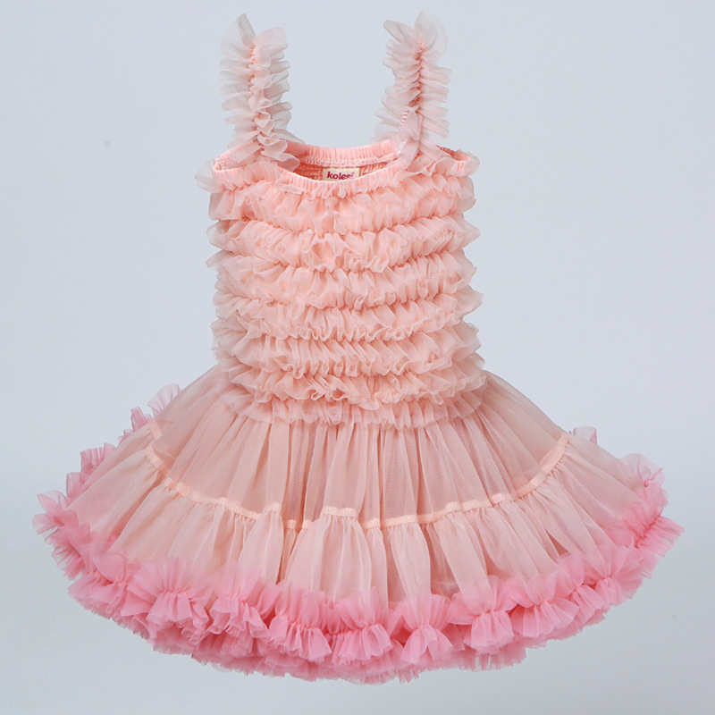 European and American children’s wear sling princess dress birthday gift dress girls princess dress fluffy children’s dress