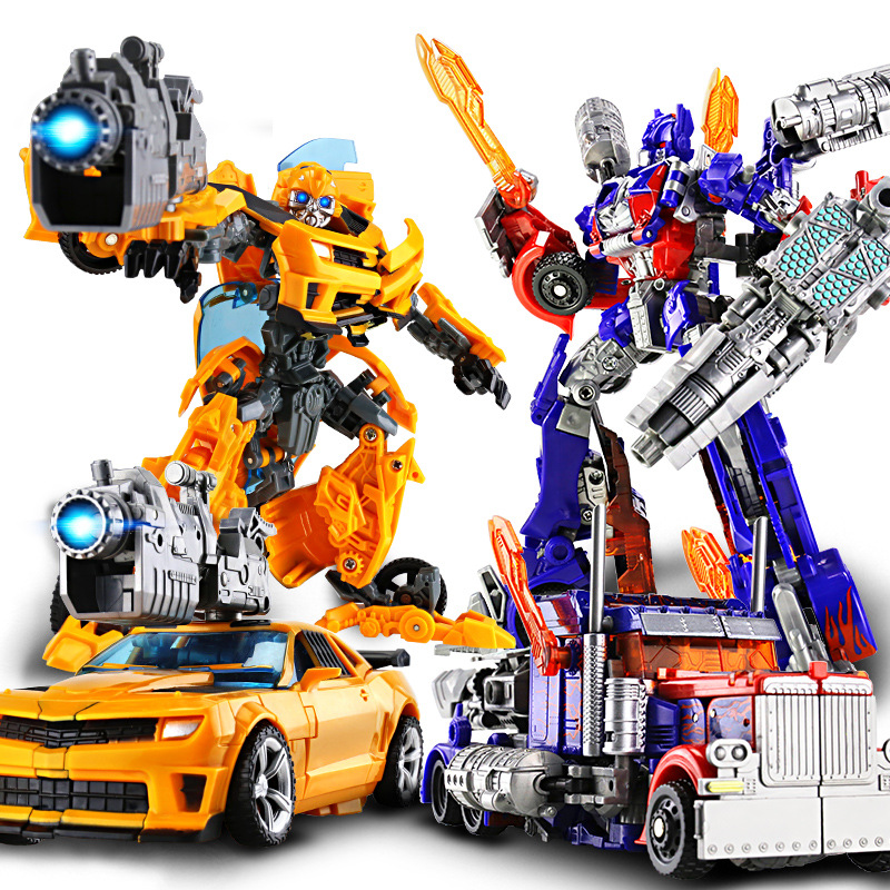 Deformation toy model car King Kong robot bumblebee dinosaur steel cable hand-made alloy genuine children’s boys