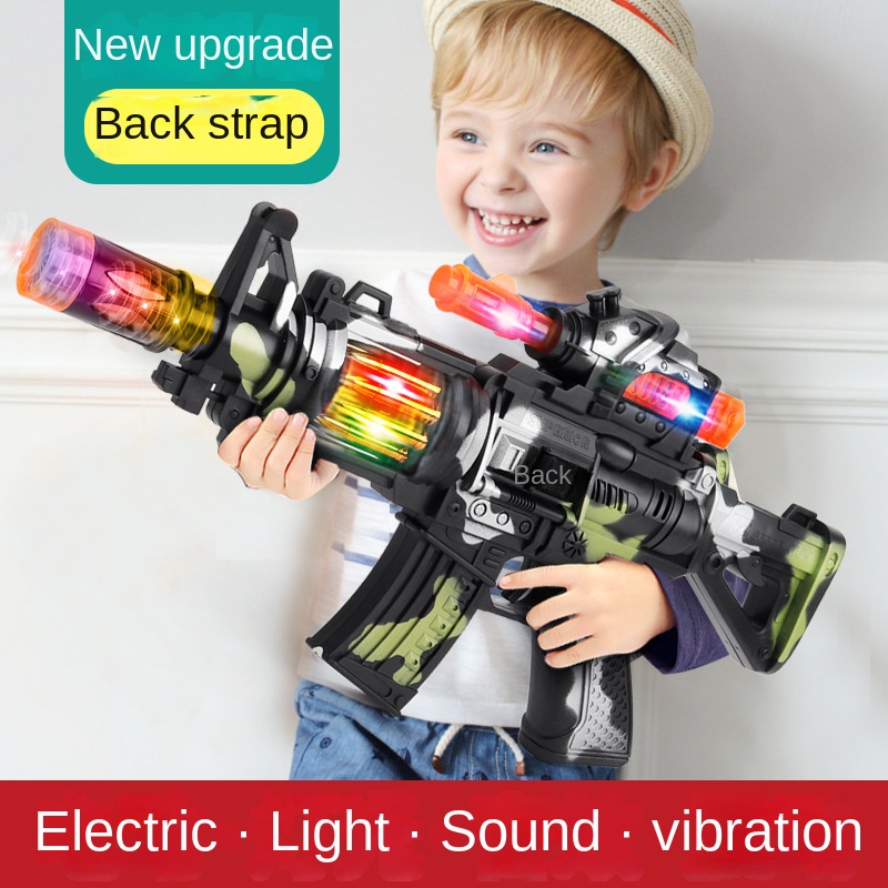 Street Stall Toy Supply Children Electric Toy Gun Music Sound and Light Pistol Luminous Night Market Wholesale Best Sellers
