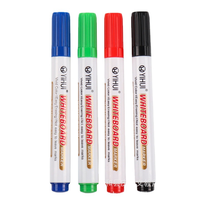 Large-capacity 12-color water-based pen erasable whiteboard pen office writing board thick head message marker pen wholesale