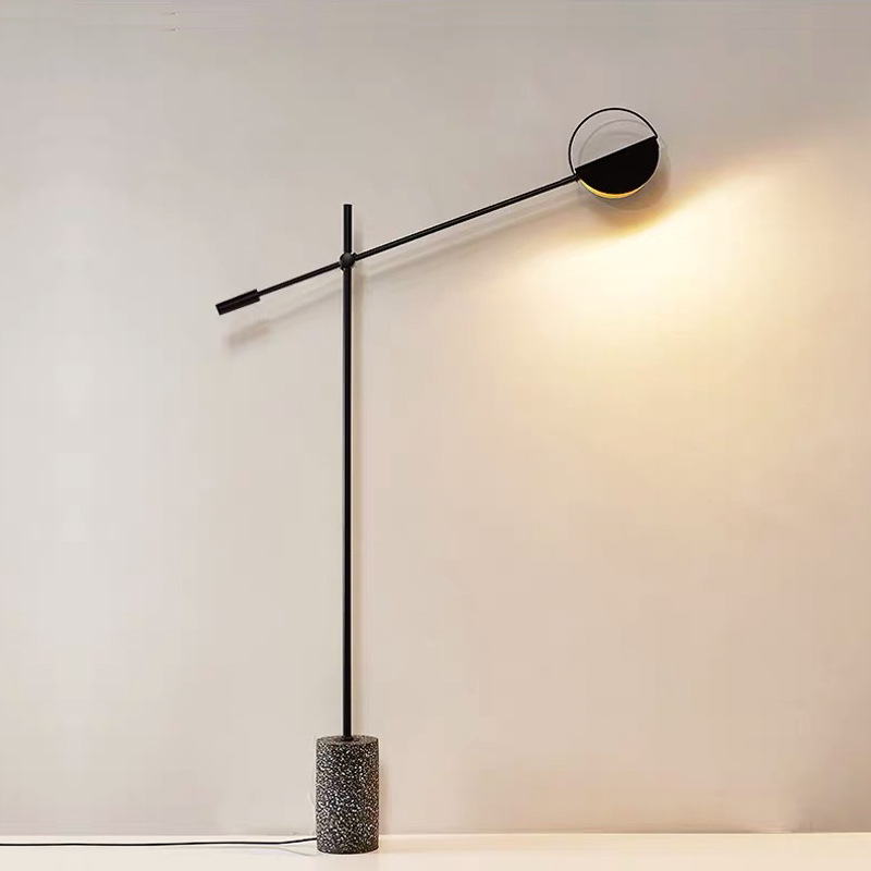 Modern minimalist living room floor lamp personalized terrazzo bedroom bedside study Nordic designer decorative led lamp