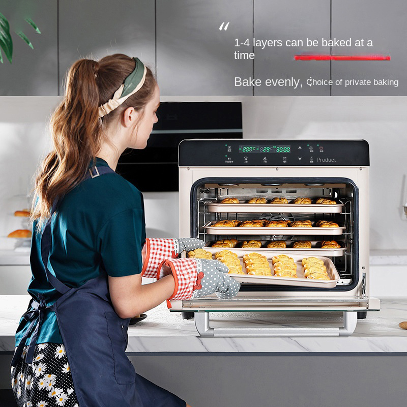 Household private room oven baking large-capacity commercial wind stove wind flat two-in-one electric oven