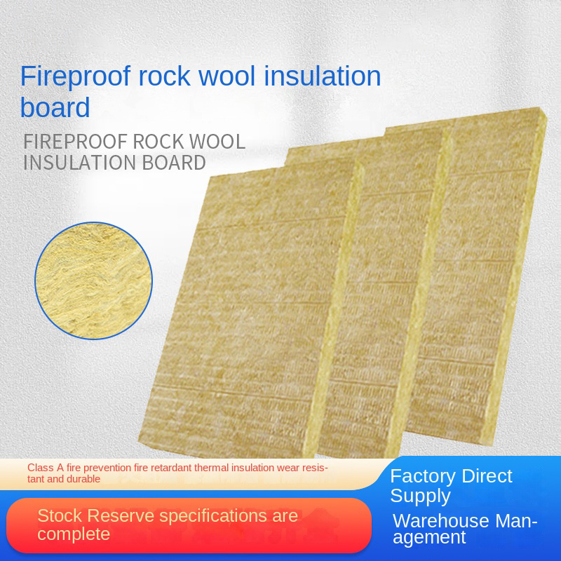 A-class fire retardant and smoke-proof rock wool insulation board exterior wall roof curtain wall thermal insulation rock wool board fire cotton