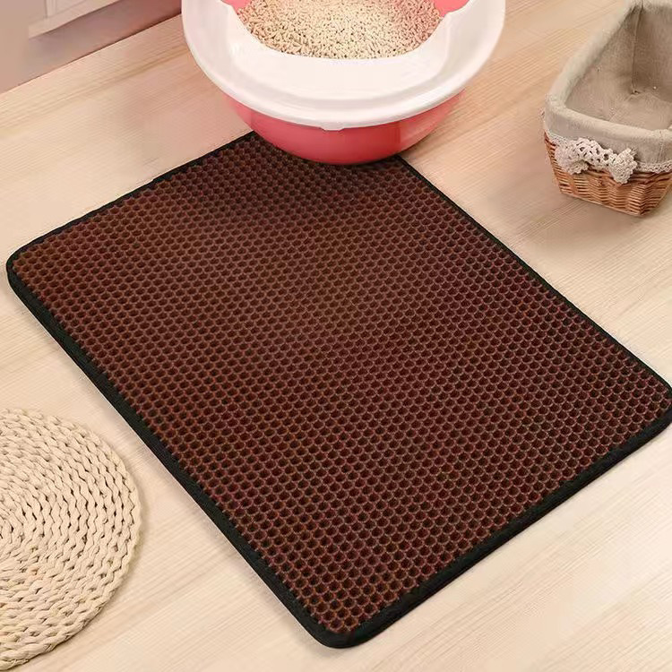 Manufacturers supply double-layer eva pet cat litter mat pet cat litter box sand filter mat pet supplies cat scratching mat