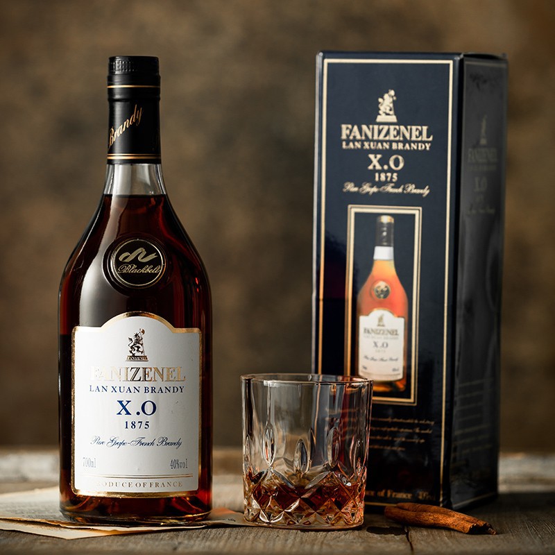 Customized French foreign wine gift good original liquid high spirits 40 degrees Lanxuan XO brandy bartending 700ml