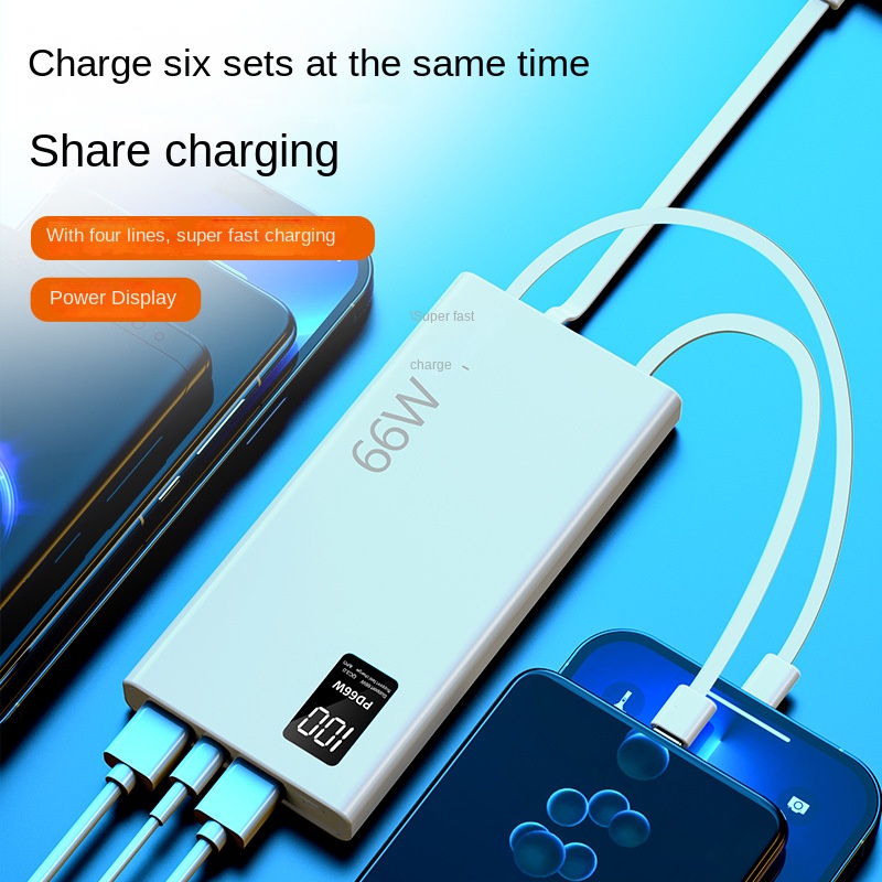 66W ultra-fast charging comes with a line charging treasure 20000 mAh ultra-large capacity mobile power