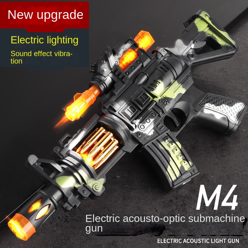 Street Stall Toy Supply Children Electric Toy Gun Music Sound and Light Pistol Luminous Night Market Wholesale Best Sellers