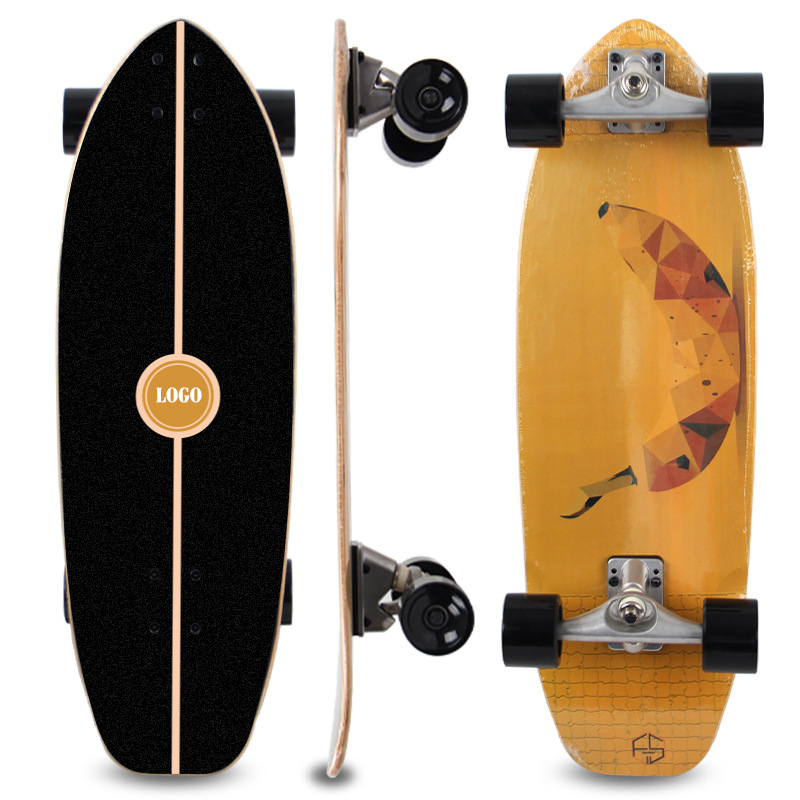 Factory direct supply travel sports ski training board youth four-wheel adult skateboard beginner land surfboard