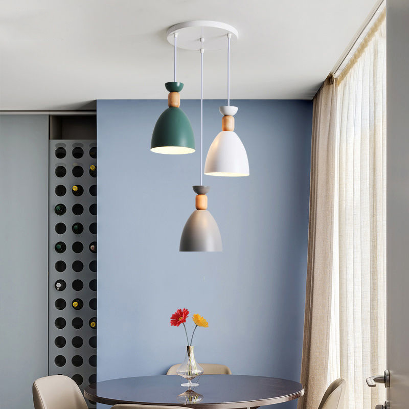 Restaurant chandelier three-head dining table lamp modern bar small simple creative Nordic led dining room wholesale lamp lighting