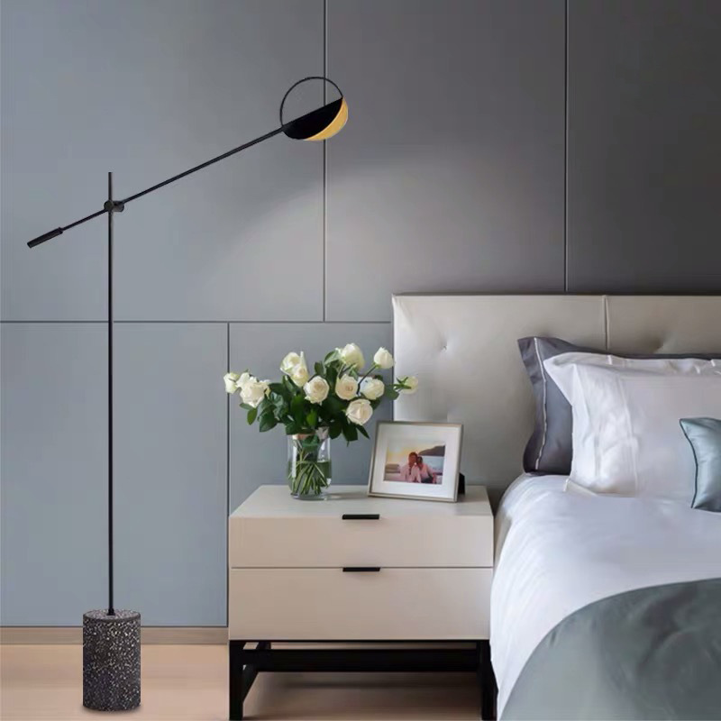 Modern minimalist living room floor lamp personalized terrazzo bedroom bedside study Nordic designer decorative led lamp